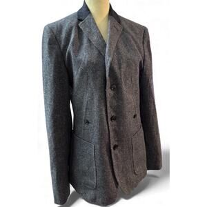 RW & Co. Double Breasted Wool Blazer, Donegal Gray Tweed, Men's Size 38